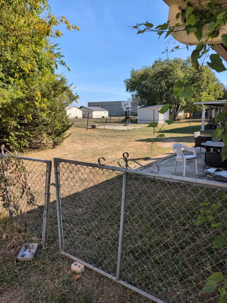 Backyard lawn maintenance